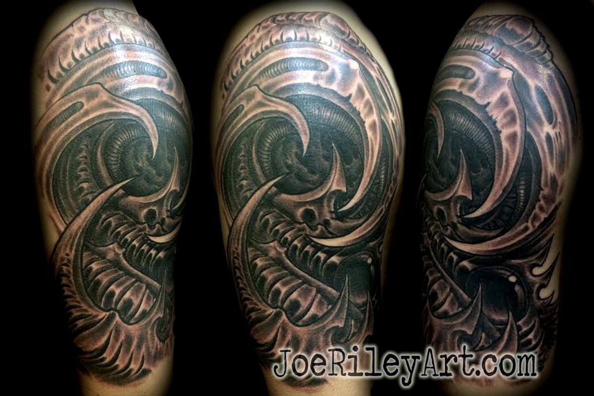 Biomech Half Sleeve By Joe Riley TattooNOW   Biomech Half Sleeve Tattoo Joe Riley Las Vegas 